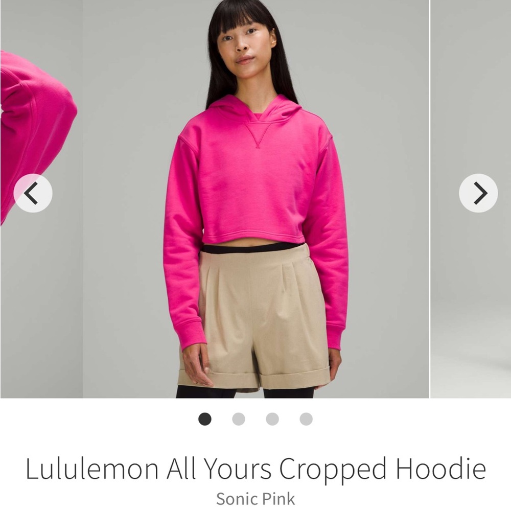 All Yours Cropped Hoodie Sonic Pink